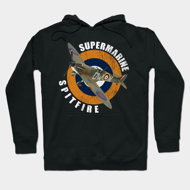 Supermarine Spitfire WW2 Warbirds Warplanes Hoodie by F&L Design Co.